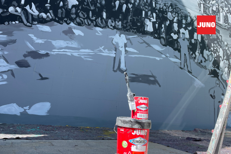 Arte urbano con sello JUNO: Iker Uribe apuesta por Junokril mate y Aquadur