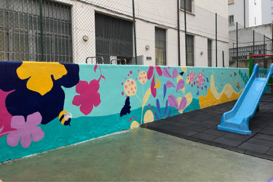 Elvira Roitegui y la transformación del patio del Colegio Santa Ana (Estella-Lizarra)