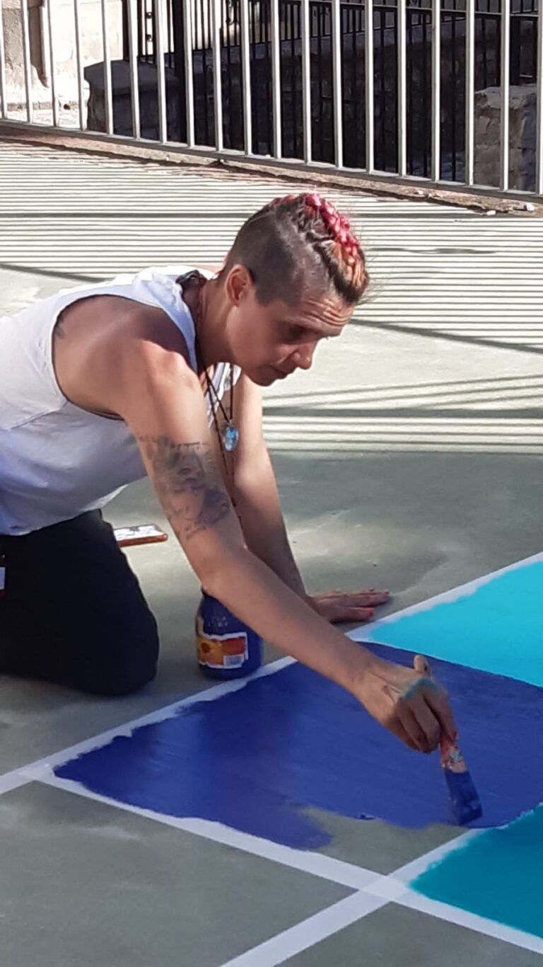 OREA pintando rayuela africana