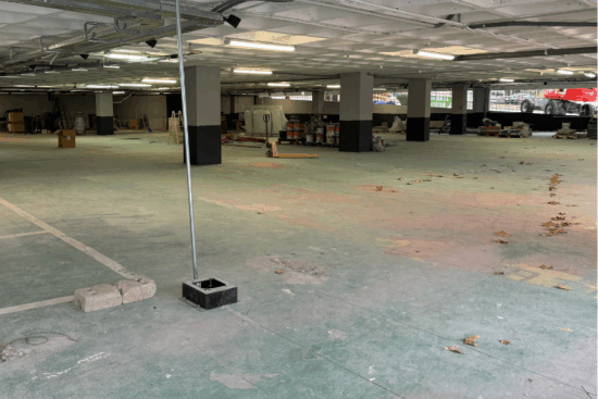 Renovación completa del garaje de BM Supermercado en Majadahonda con sistemas JUNO