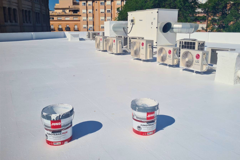 Azotea impermeabilizada con Junoteras PUR en Murcia